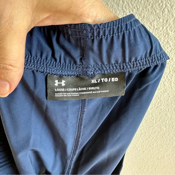 Under Armour Men’s Blue & White Loose Fit Athletic Shorts Size Extra Large XL - Picture 6 of 7